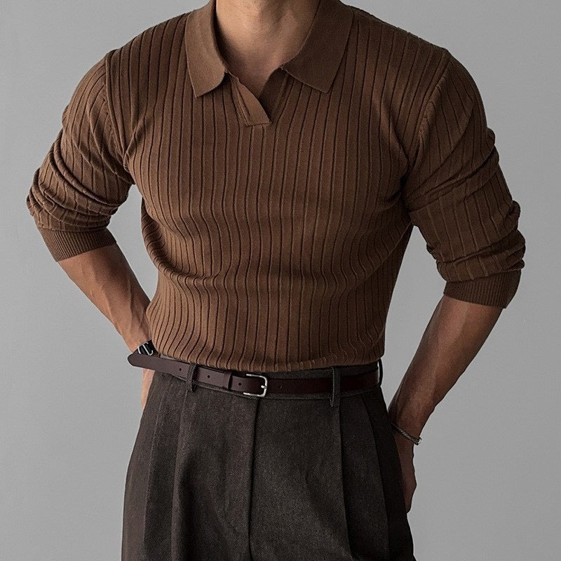 Σπύρος – Κομψό Πόλο V-Neck με Απαλή Υφή