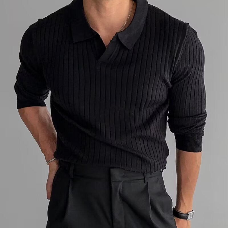 Σπύρος – Κομψό Πόλο V-Neck με Απαλή Υφή