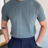 Λεωνίδας – Ριγέ Τ-Shirt με Κομψή Υφή