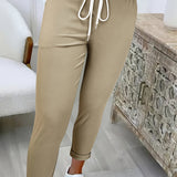 Abriana – Slim Fit Jogging Pants with Drawstring