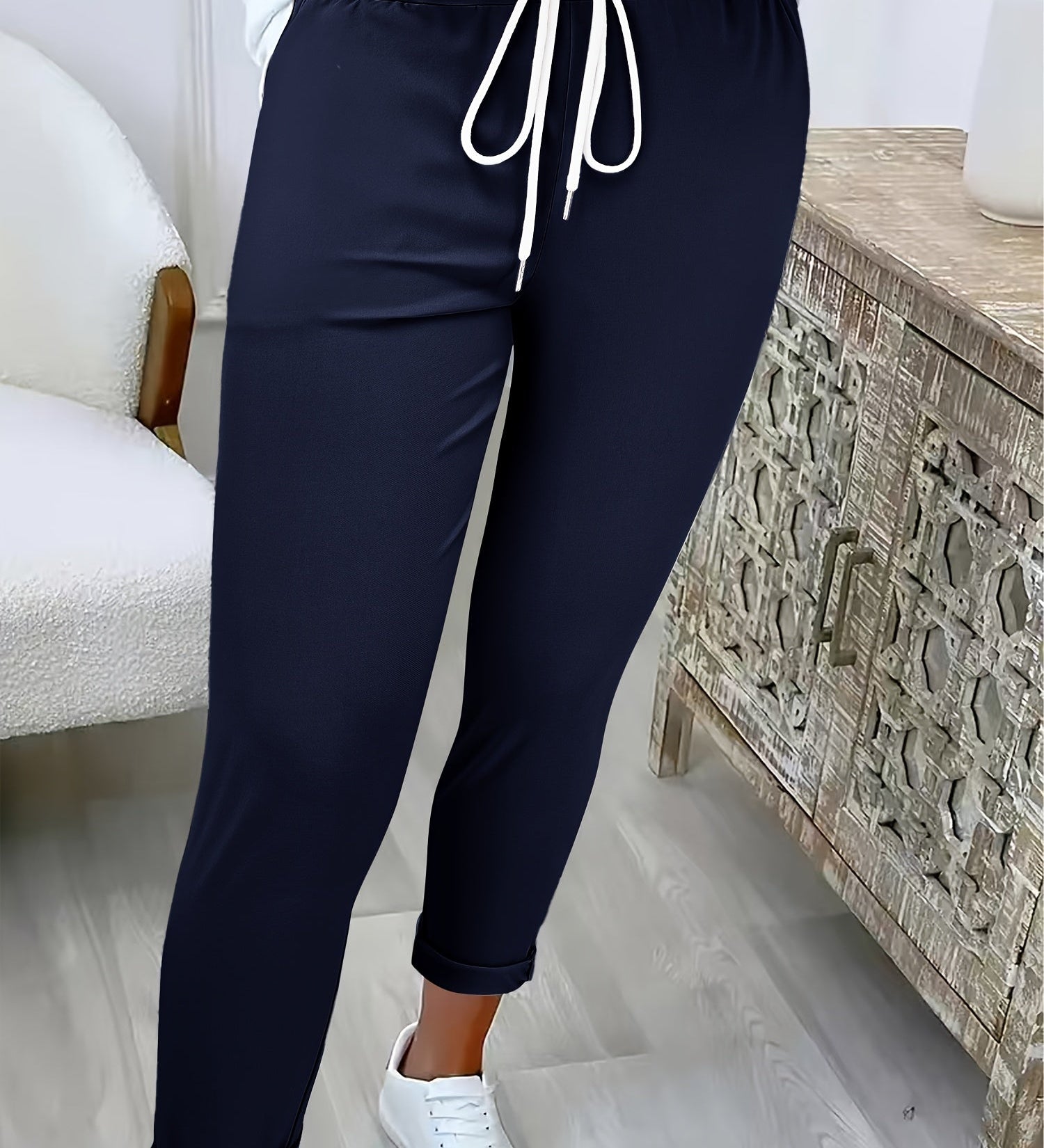 Abriana – Slim Fit Jogging Pants with Drawstring