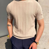 Λεωνίδας – Ριγέ Τ-Shirt με Κομψή Υφή