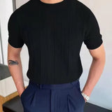 Λεωνίδας – Ριγέ Τ-Shirt με Κομψή Υφή