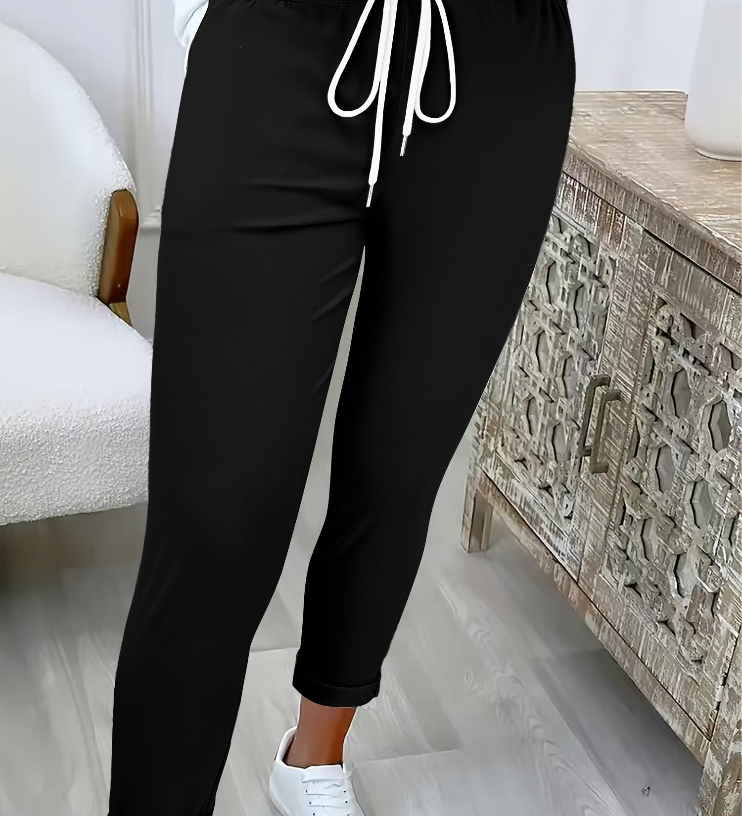 Abriana – Slim Fit Jogging Pants with Drawstring