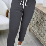 Abriana – Slim Fit Jogging Pants with Drawstring