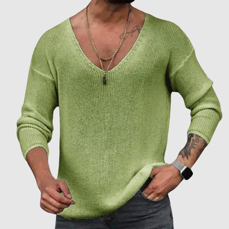 Λεωνίδας – Βαμβακερή Φανέλα V-Neck με Κομψό Στυλ