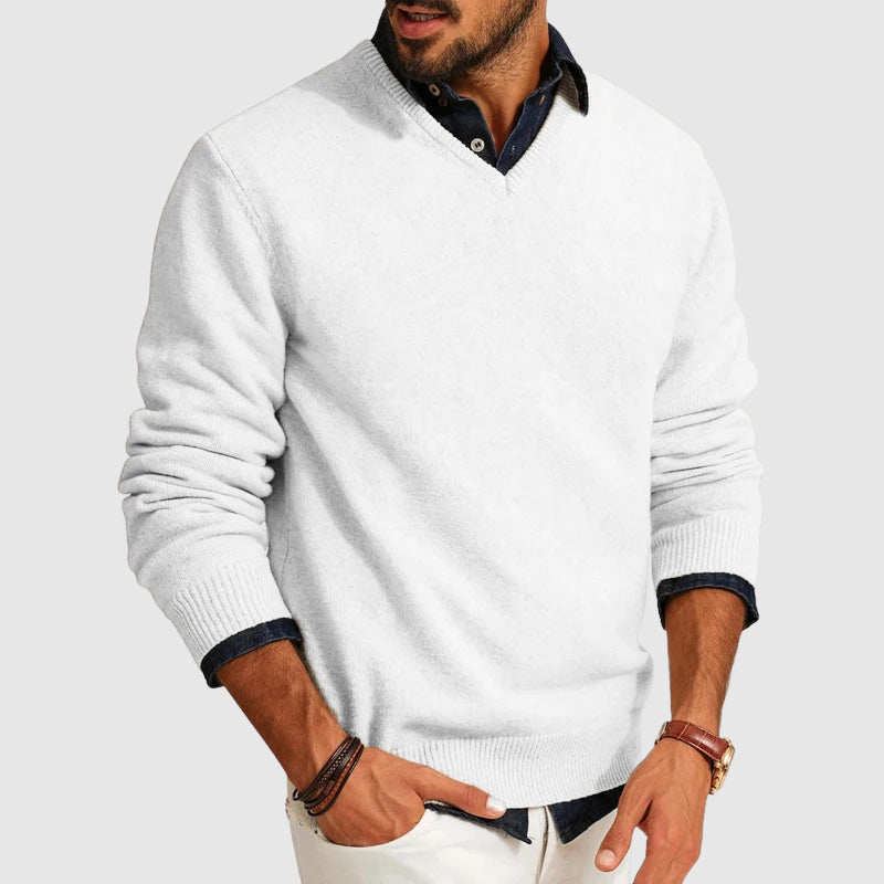 Πέτρος – Ελαφρύ Πουλόβερ V-Neck με Κομψή Υφή