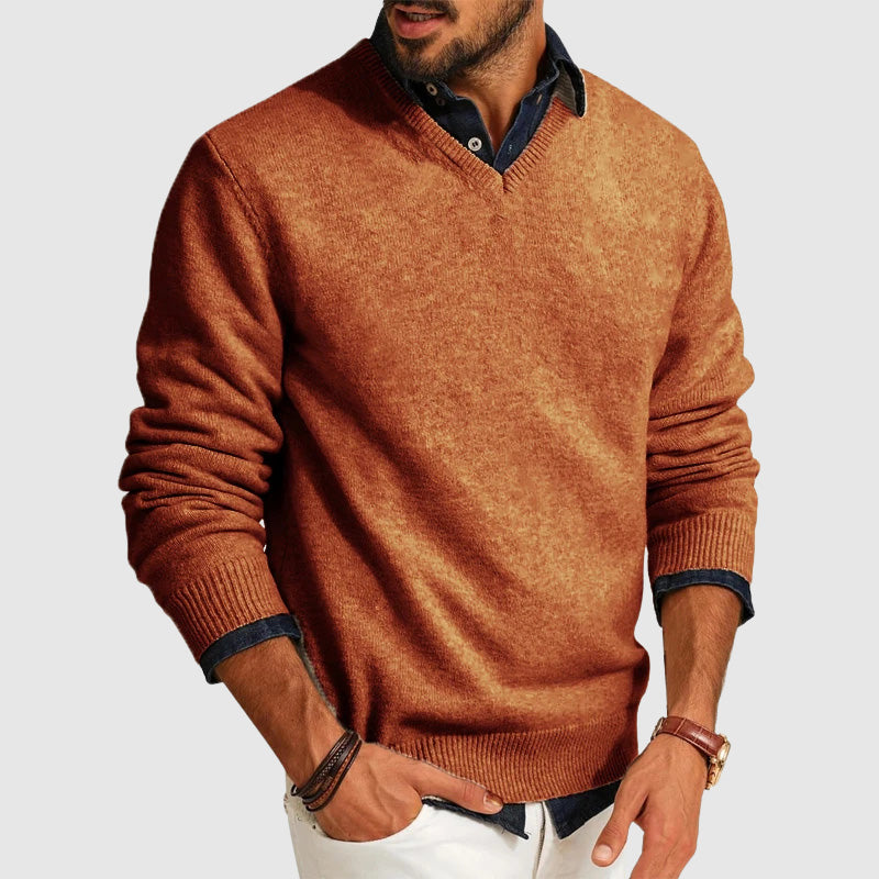 Πέτρος – Ελαφρύ Πουλόβερ V-Neck με Κομψή Υφή