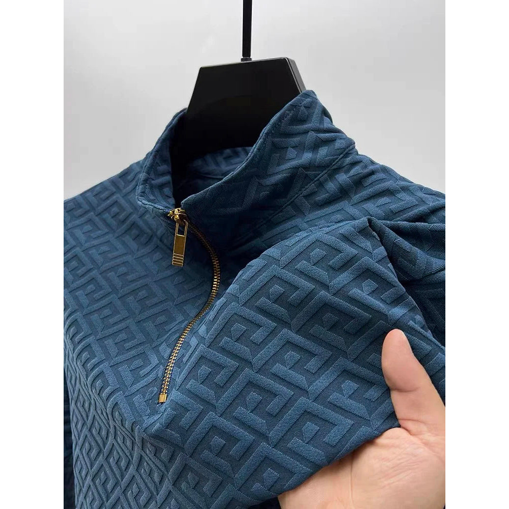 Πέτρος – Ζακέτα Jacquard με Πολυτελή Υφή και Κομψό Σχέδιο