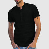 Λεωνίδας – Λινό Πουκάμισο V-Neck με Κομψό Στυλ