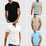 Λεωνίδας – Λινό Πουκάμισο V-Neck με Κομψό Στυλ
