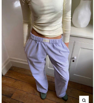 Paula – Wide-Cut Lounge Pants with Elastic Waistband