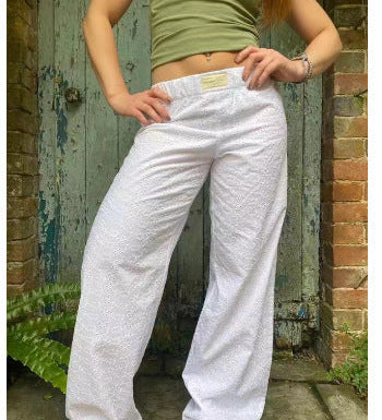 Paula – Wide-Cut Lounge Pants with Elastic Waistband