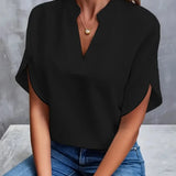 Μαρίνα – Χαλαρή Μπλούζα V-Neck με Ρομαντική Αίσθηση