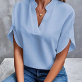 Μαρίνα – Χαλαρή Μπλούζα V-Neck με Ρομαντική Αίσθηση
