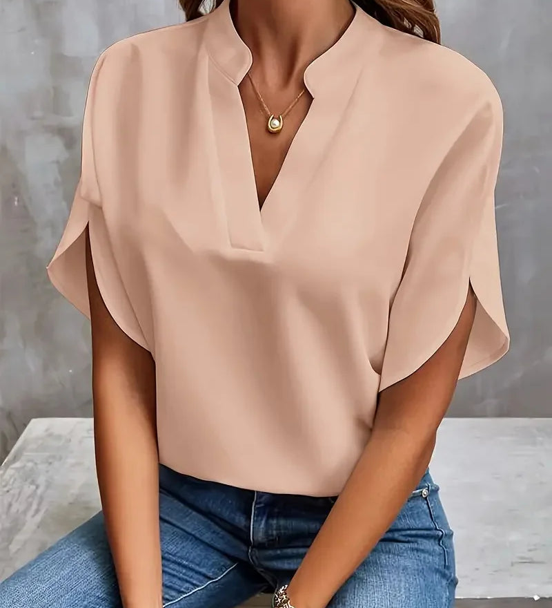 Μαρίνα – Χαλαρή Μπλούζα V-Neck με Ρομαντική Αίσθηση