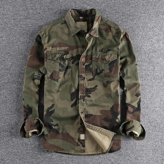 Λεωνίδας – Αστικό Πουκάμισο με Κομψό Camo Σχέδιο