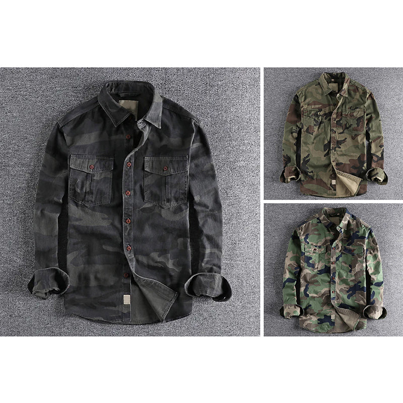 Λεωνίδας – Αστικό Πουκάμισο με Κομψό Camo Σχέδιο