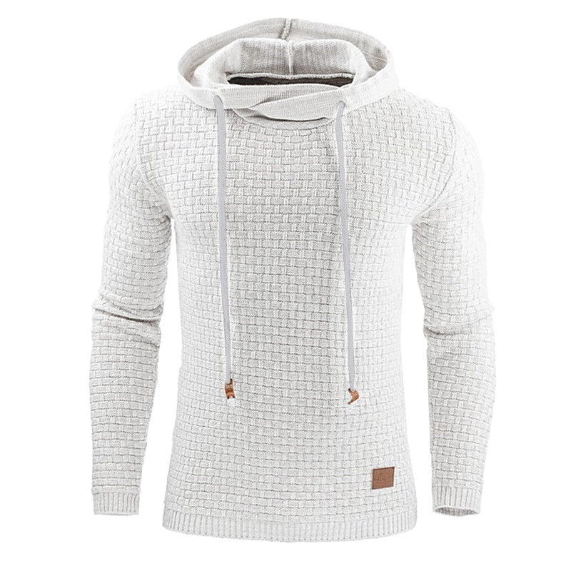 Πέτρος – Χειμερινό Hoodie με Ύφανση Waffle και Κομψά Σχοινάκια
