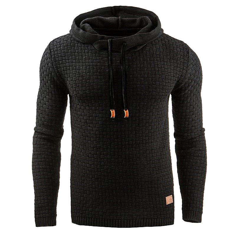 Πέτρος – Χειμερινό Hoodie με Ύφανση Waffle και Κομψά Σχοινάκια