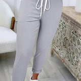 Abriana – Slim Fit Jogging Pants with Drawstring
