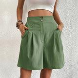 Jannika – Wide-Cut High-Waist Shorts with Pleats